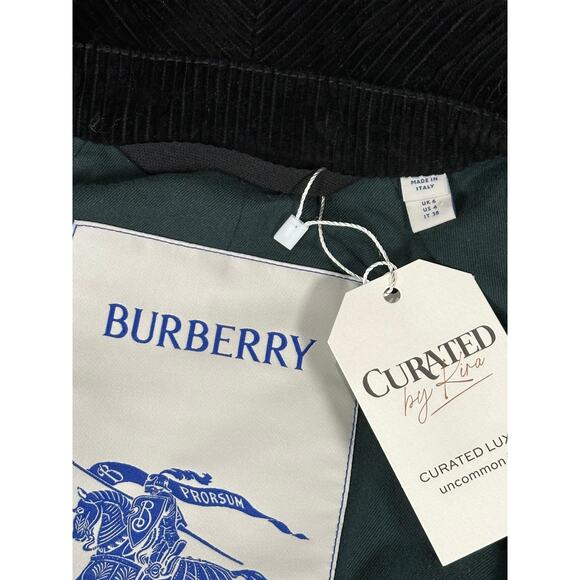 Burberry Rose Print Waxed Cotton Car Coat Oversized Size 4 - Picture 2 of 6